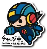 B-SIDE LABEL × Megaman Vinyl Sticker Rockman　CAPCON
