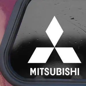 Mitsubishi White Sticker Decal JDM Ralliart Lancer EVO - White - 5" tall decal laptop tablet skateboard car windows sticke