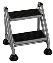 Cosco 2-Step Rolling Step Ladder, Grey