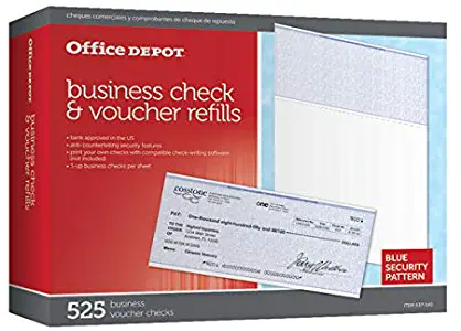 Office Depot Standard Check Refill Pack, 1-Part, Pack of 525, 9297