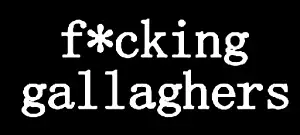 LLI Shameless Gallaghers | Decal Vinyl Sticker | Cars Trucks Vans Walls Laptop | White | 5.5 x 2 in | LLI1069