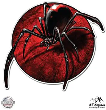 Black Widow Spider - Vinyl Sticker Waterproof Decal