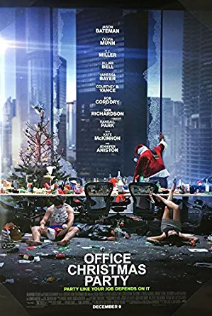 OFFICE CHRISTMAS PARTY - 27"x40" D/S Original Movie Poster One Sheet 2016 Jason Bateman Jennifer Aniston