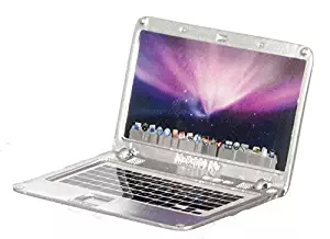 Dollhouse Miniature Laptop, Silver, Apple Logo and Screen