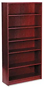 HON 1870 Series Bookcase, 6 Shelves, 36 W by 11-1/2 D by 72-5/8 H, Mahogany