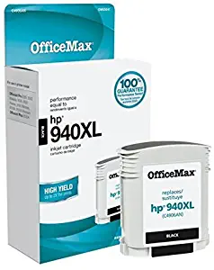 OfficeMax Remanufactured Black High Yield Ink Cartridge Replacement for HP 940XL (C4906AN)