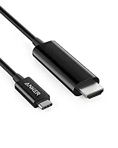 Anker USB-C to HDMI Cable (6ft), 4K 60Hz Video Plug and Play Adapter for Type C MacBook Pro/Air/iPad Pro (2018), Dell XPS, Surface Book 2, Samsung S10/S9/S8/Note 8, and More