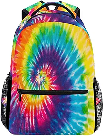 Tie Dye School Backpack Laptop Bag Shoulder Bookbag Travel Hiking Camping Daypack