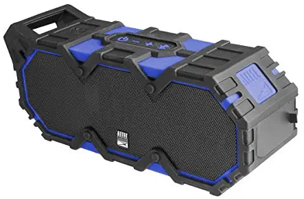 Altec Lansing IMW888-SBLUE Super Lifejacket Rugged Waterproof Bluetooth Speaker, Water Resistant, Multiple Pairing Of Speakers, Built-In Lithium Battery, Aluminum Exterior, Blue