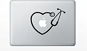 MacBook RN Stethoscope Heart Decal Sticker pro air 11 13 15 17