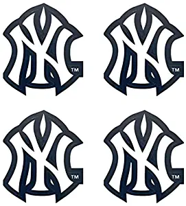 MLB 4 New York Yankees Team Logo Stickers Set Individual Official Major League Baseball Helmet Emblems NY Yanks Bronx Bombers