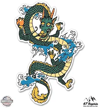 GT Graphics Japanese Dragon - Vinyl Sticker Waterproof Decal