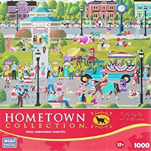 HOMETOWN COLLECTION Featuring the art of Heronim Pet Parade 1000 Piece Jigsaw Puzzle