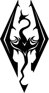 Skyrim Dragon Video Game Vinyl Graphic Car Truck Windows Decor Decal Sticker - Die cut vinyl decal for windows, cars, trucks, tool boxes, laptops, MacBook - virtually any hard, smooth surface